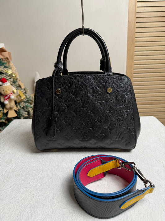 Louis Vuitton - Montaigne BB - Leather - Black - (mini)