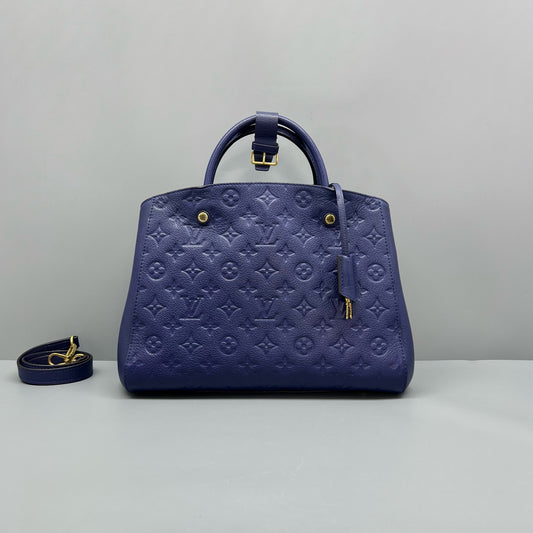 Louis Vuitton - Montaigne BB - Leather - Blue - (small)