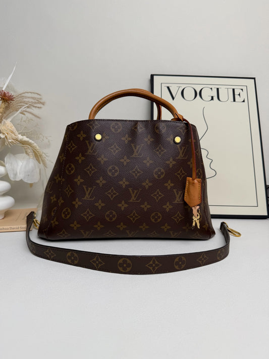 Louis Vuitton - Montaigne BB - Leather - Brown - (BB)