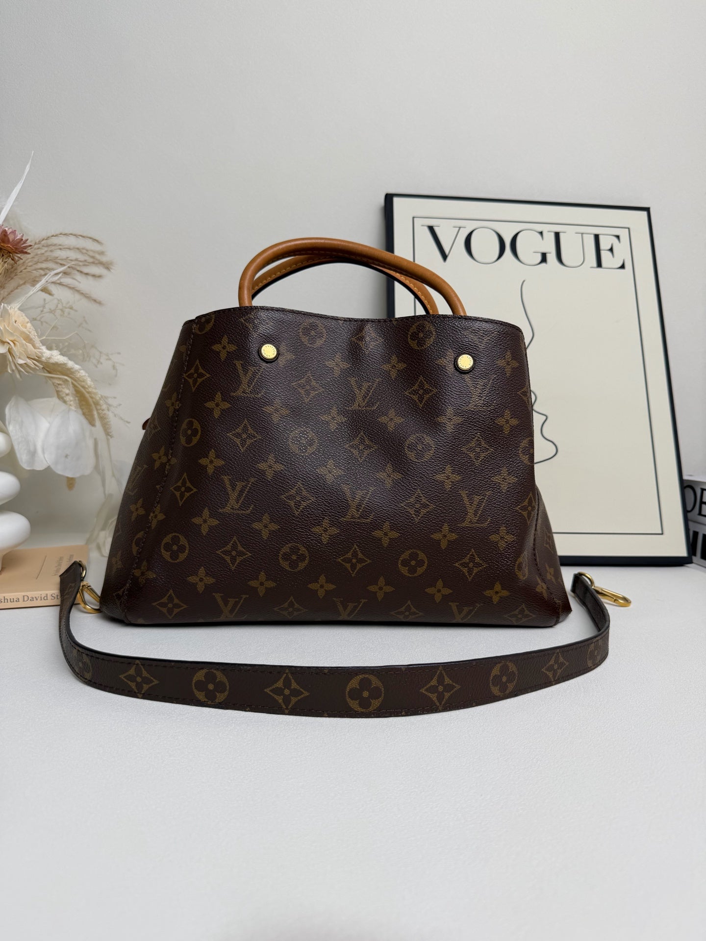 Louis Vuitton - Montaigne BB - Leather - Brown - (BB)