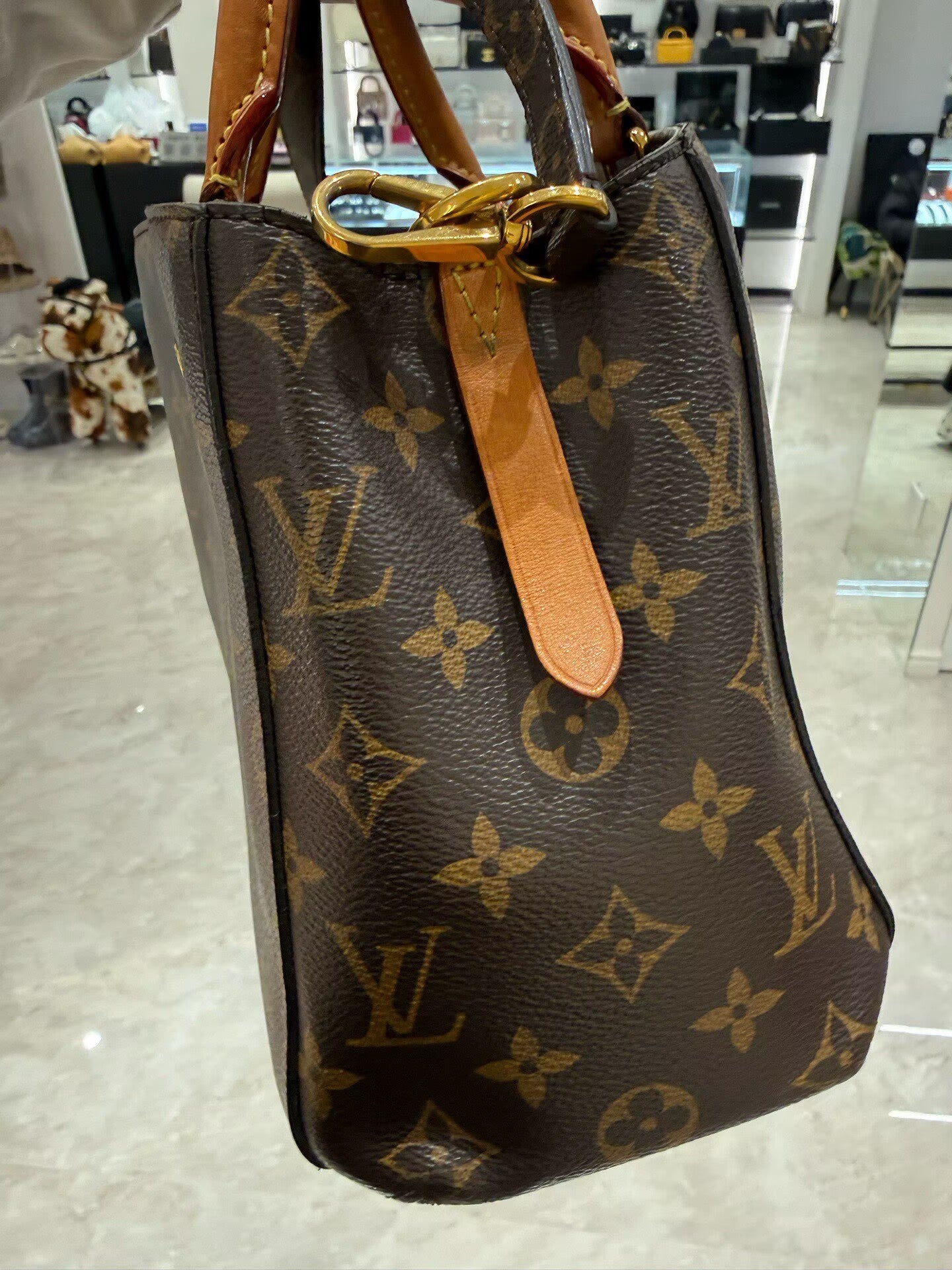 Louis Vuitton - Montaigne BB - Monogram coated canvas and Vachetta leather - Brown - (Mini)