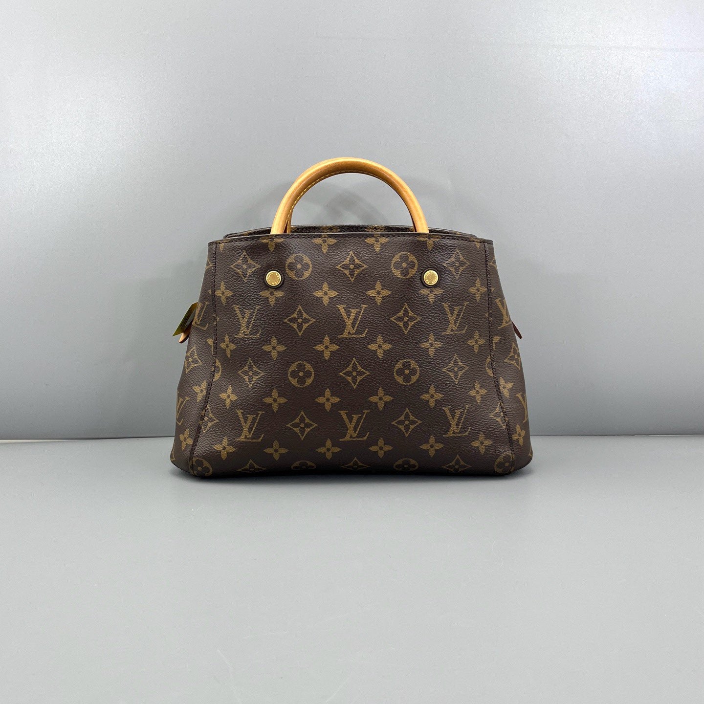 Louis Vuitton - Montaigne BB - Monogram coated canvas and Vachetta leather - Brown with Natural Tan and Gold-Tone Hardware - (Mini)