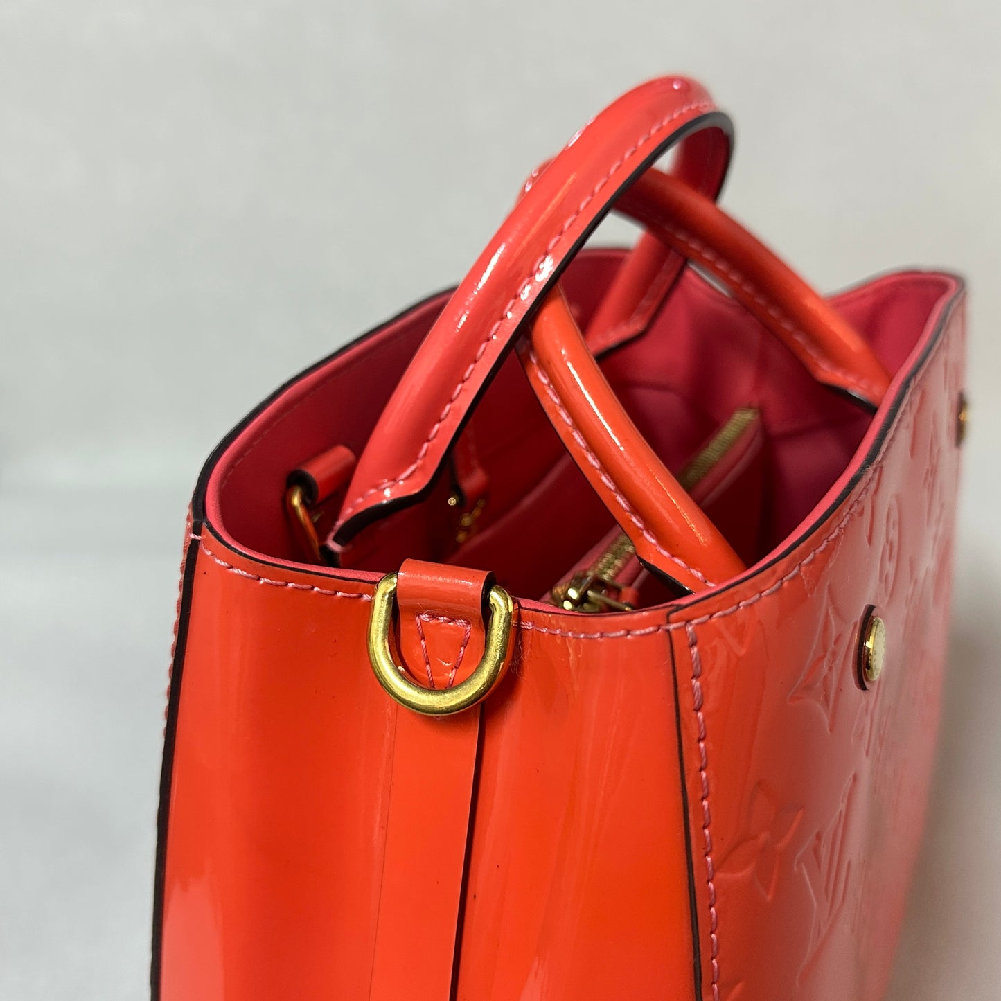 Louis Vuitton - Montaigne BB - Patent leather - Pink - (mini)
