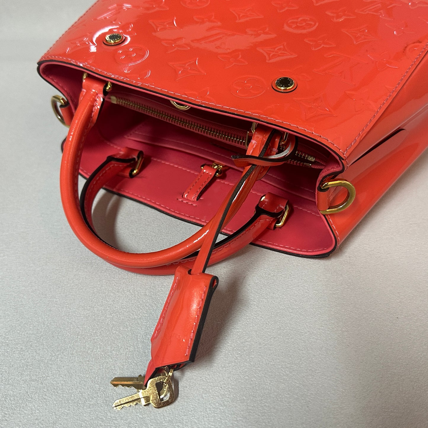 Louis Vuitton - Montaigne BB - Patent leather - Pink - (mini)