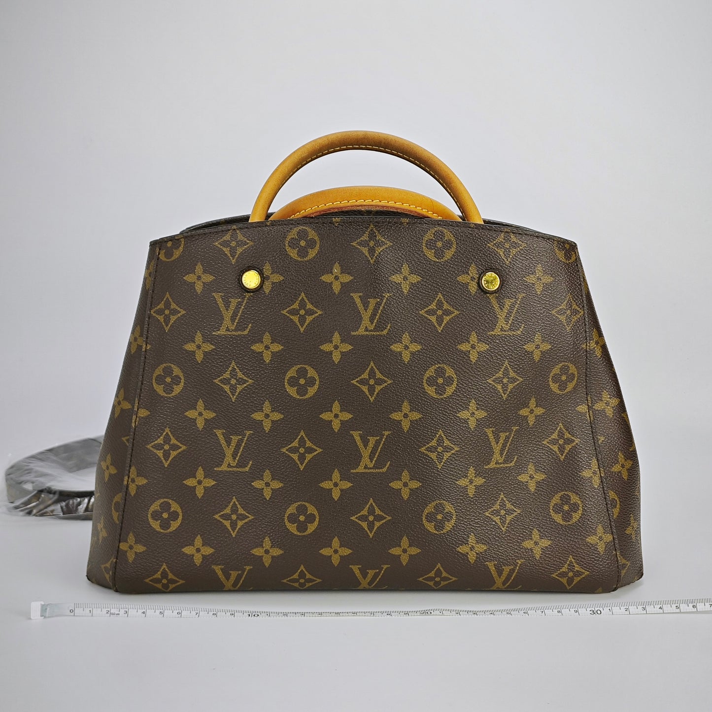 Louis Vuitton - Montaigne MM - Monogram canvas with natural cowhide leather trim - Brown - (medium)
