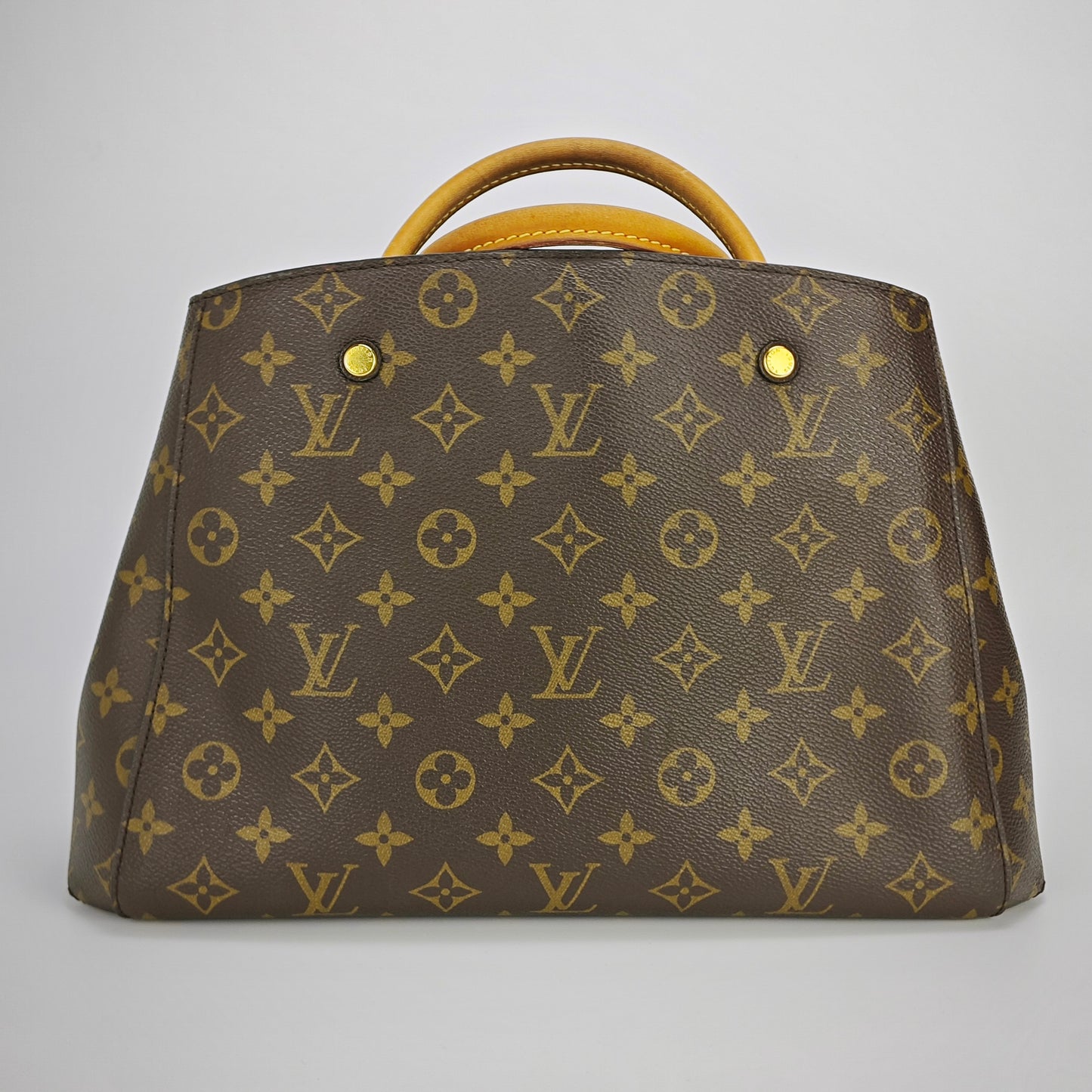 Louis Vuitton - Montaigne MM - Monogram canvas with natural cowhide leather trim - Brown - (medium)