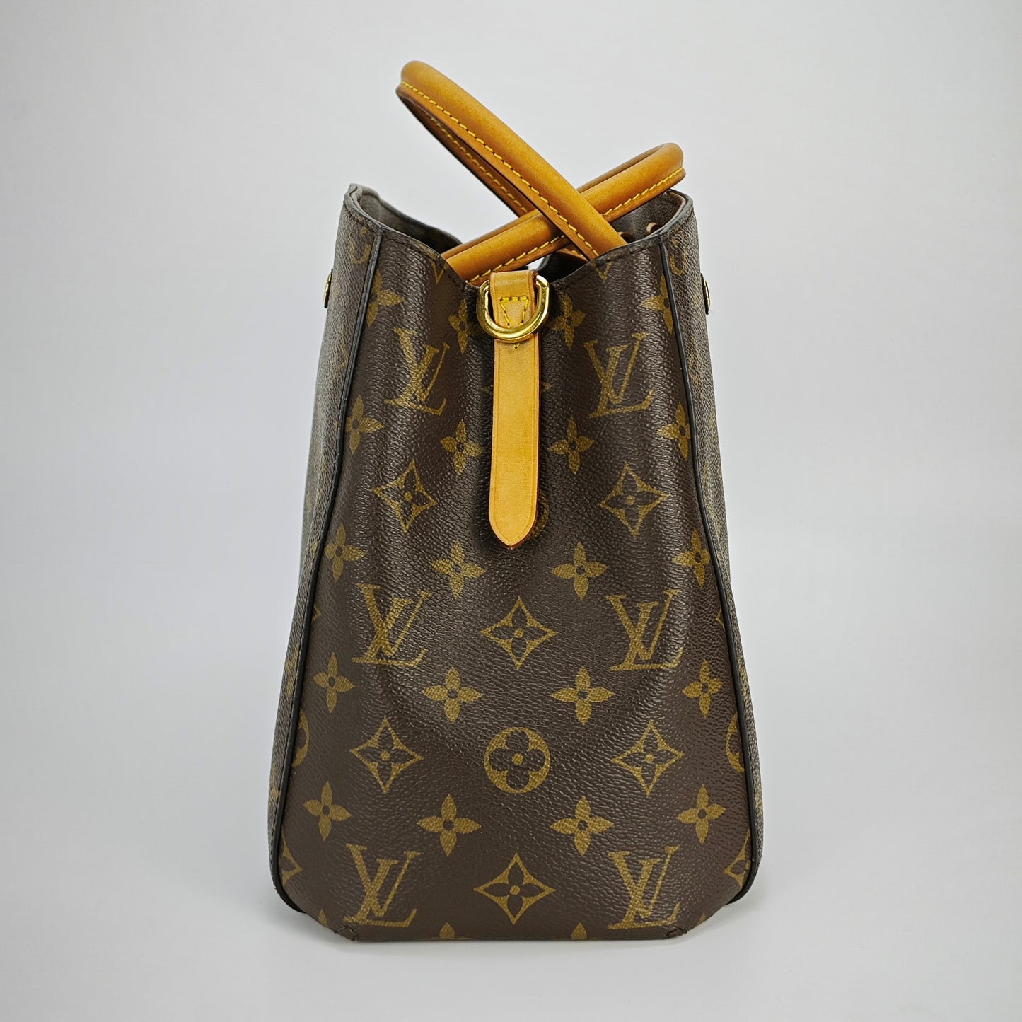 Louis Vuitton - Montaigne MM - Monogram canvas with natural cowhide leather trim - Brown - (medium)
