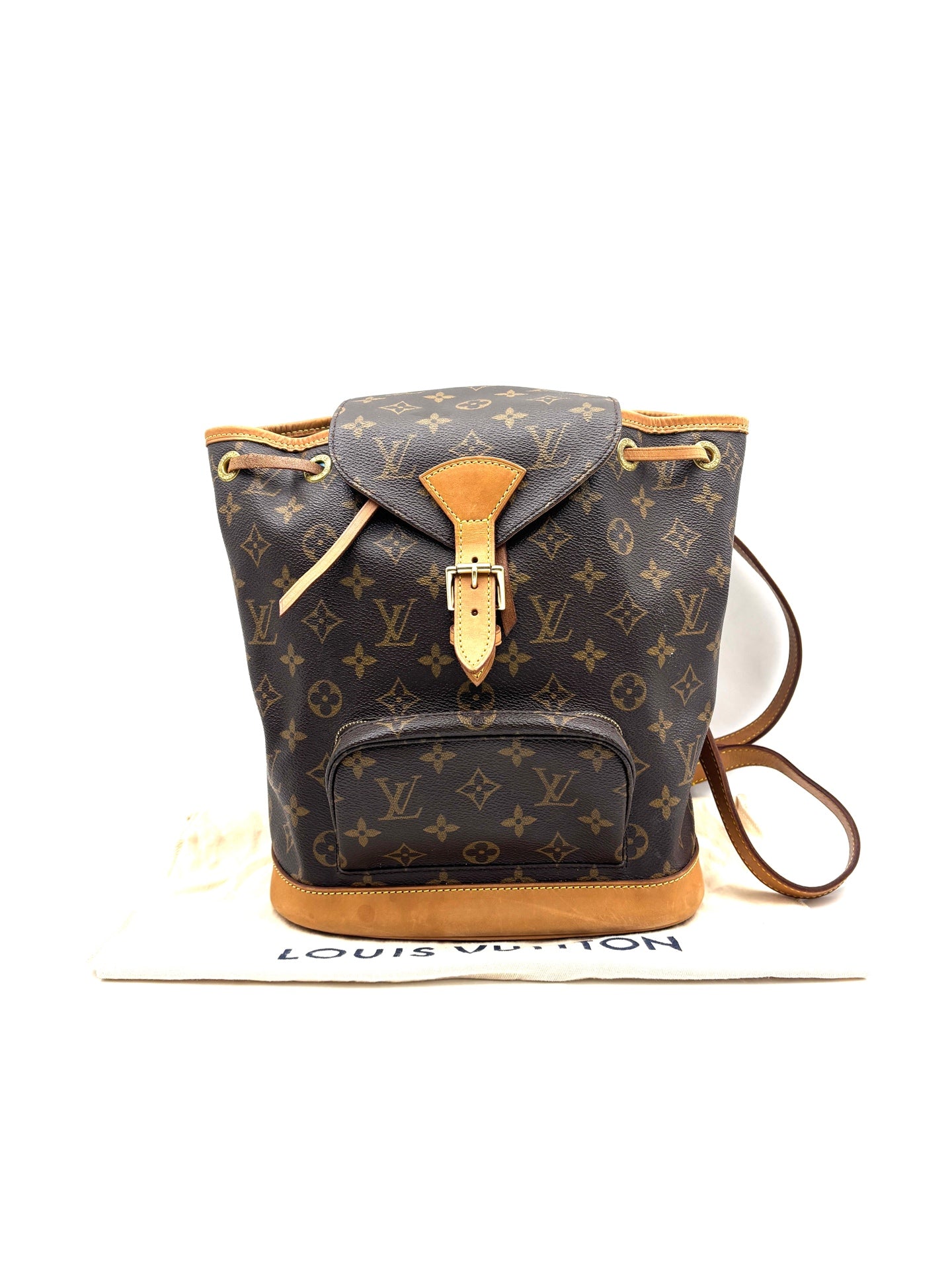 Louis Vuitton - Montsouris - Monogram coated canvas with Vachetta leather trim - Brown - (small)