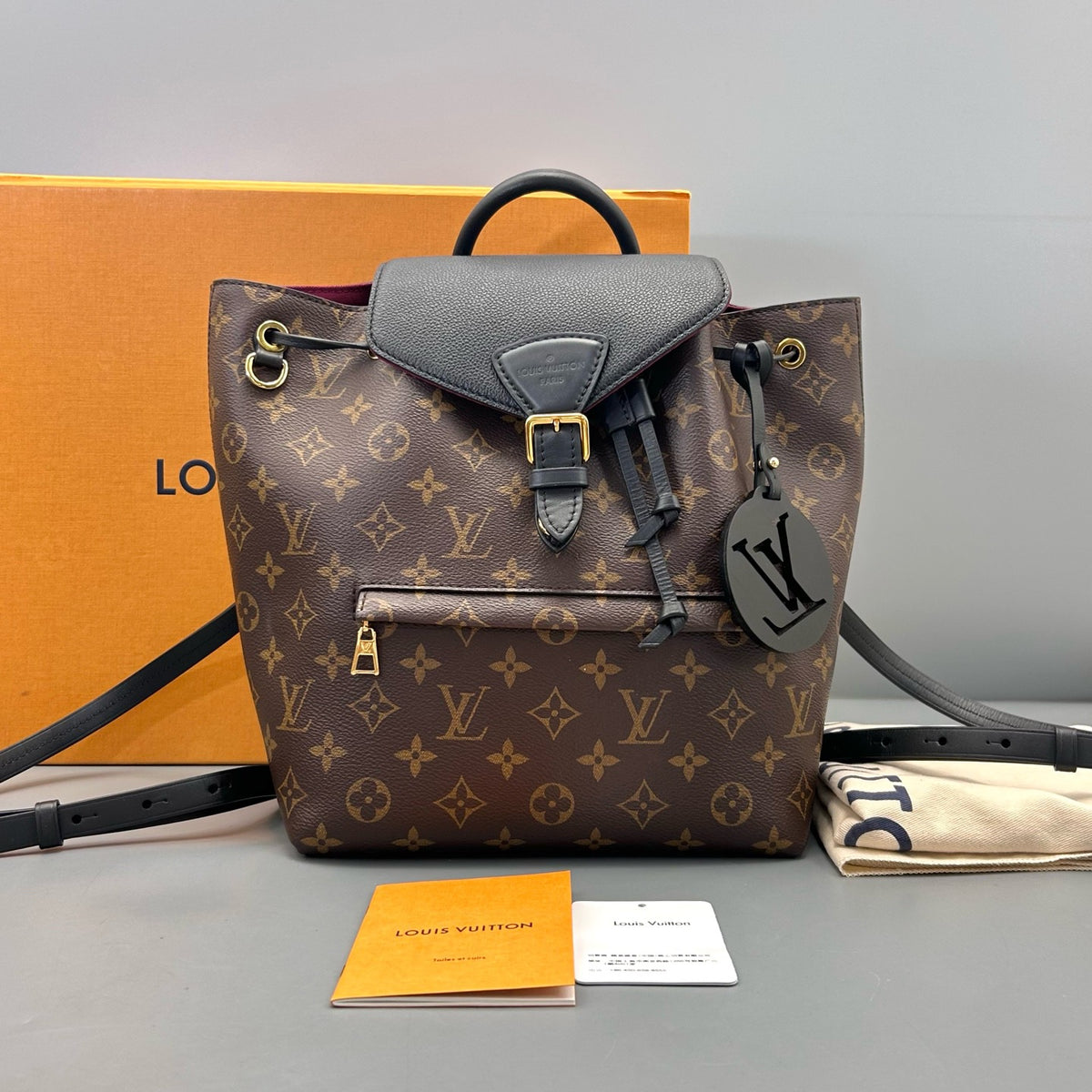 Louis Vuitton - Montsouris PM Backpack - Leather - Brown - (small)
