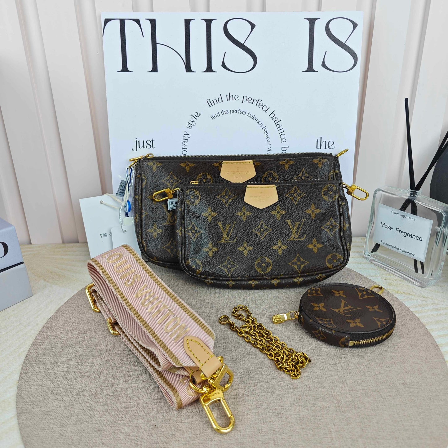 Louis Vuitton - Multi Pochette Accessoires - Cloth - Brown - (small)