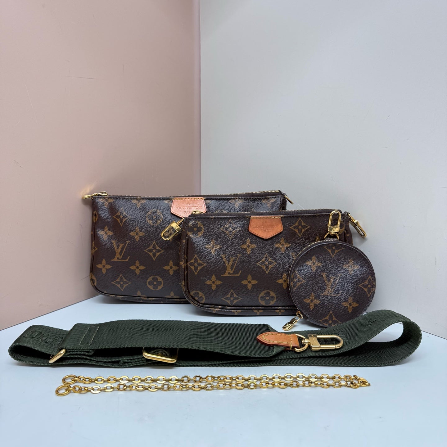 Louis Vuitton - Multi Pochette Accessoires - Cloth - Brown - (small)