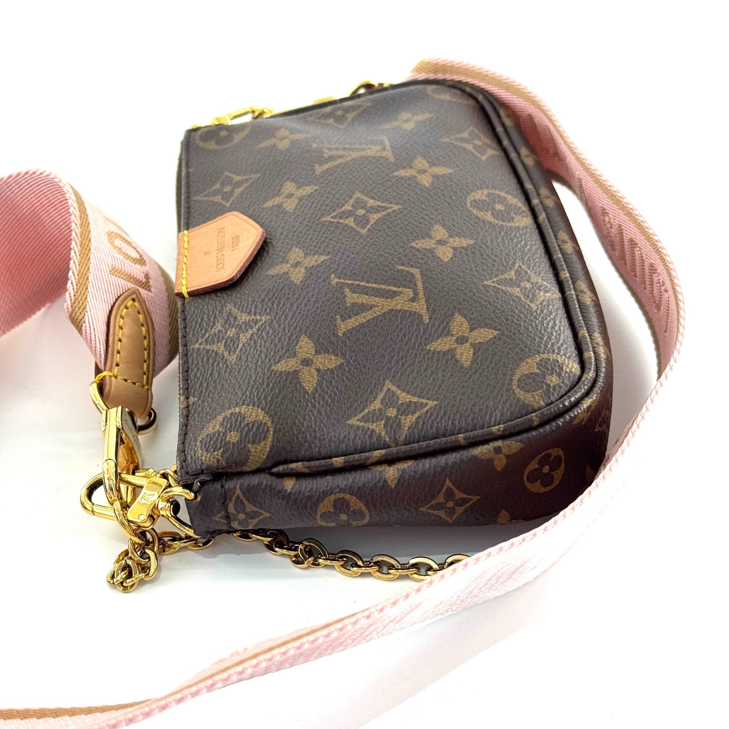 Louis Vuitton - Multi-Pochette Accessoires - Monogram coated canvas with natural cowhide leather trim and textile strap - Brown - (mini)