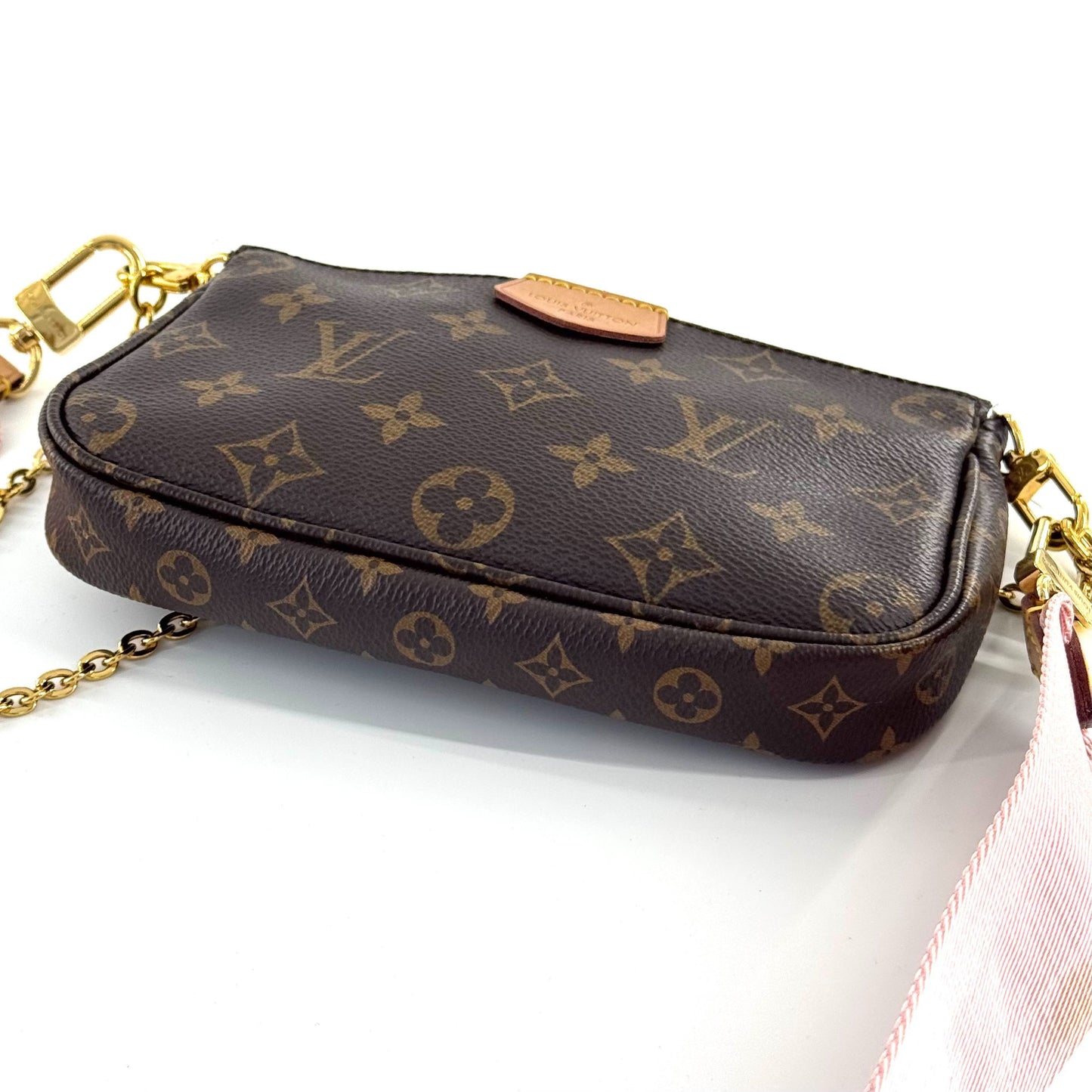 Louis Vuitton - Multi-Pochette Accessoires - Monogram coated canvas with natural cowhide leather trim and textile strap - Brown - (mini)