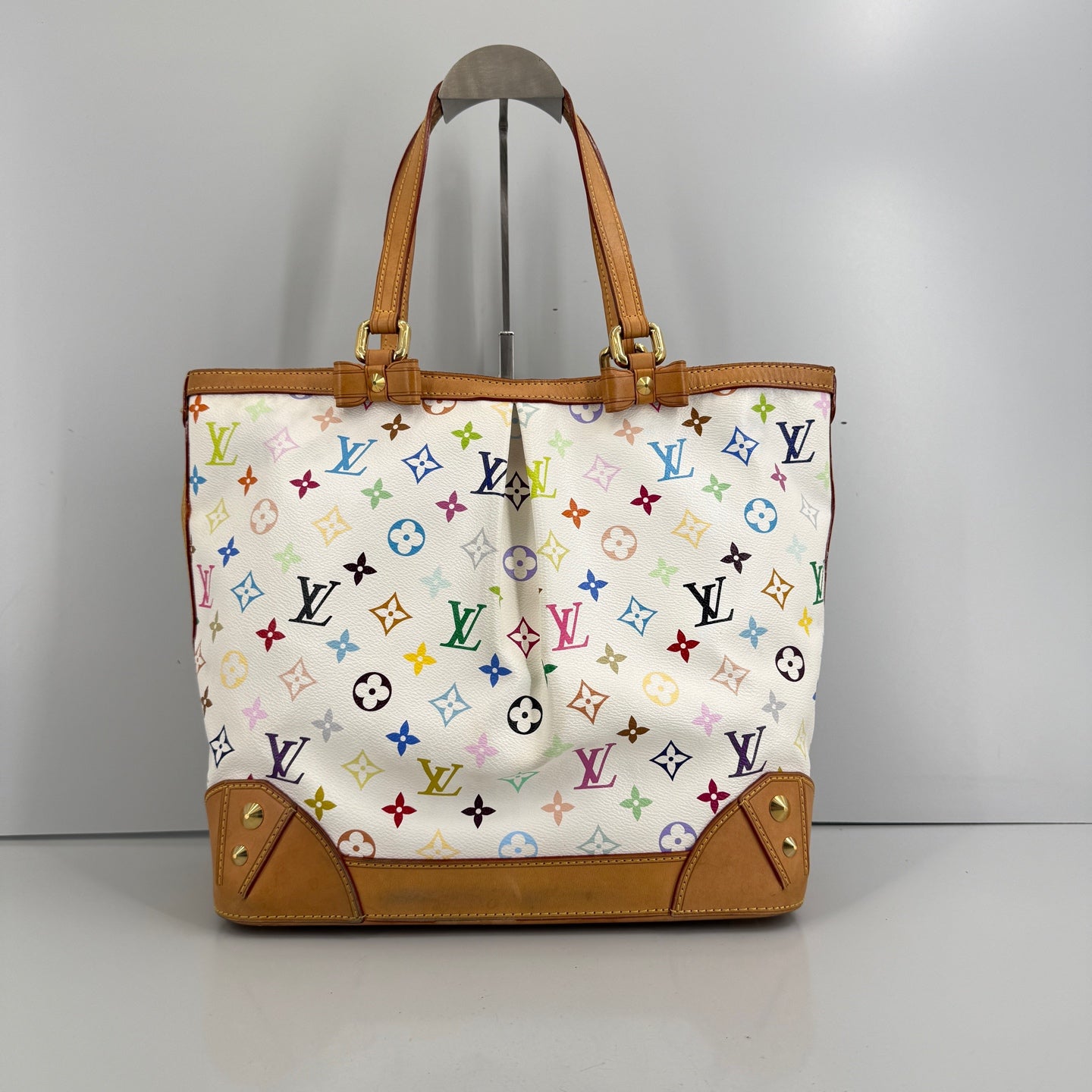Louis Vuitton - Murakami White Multicolor Palladium Tote - Leather - Multicolour - (Medium)