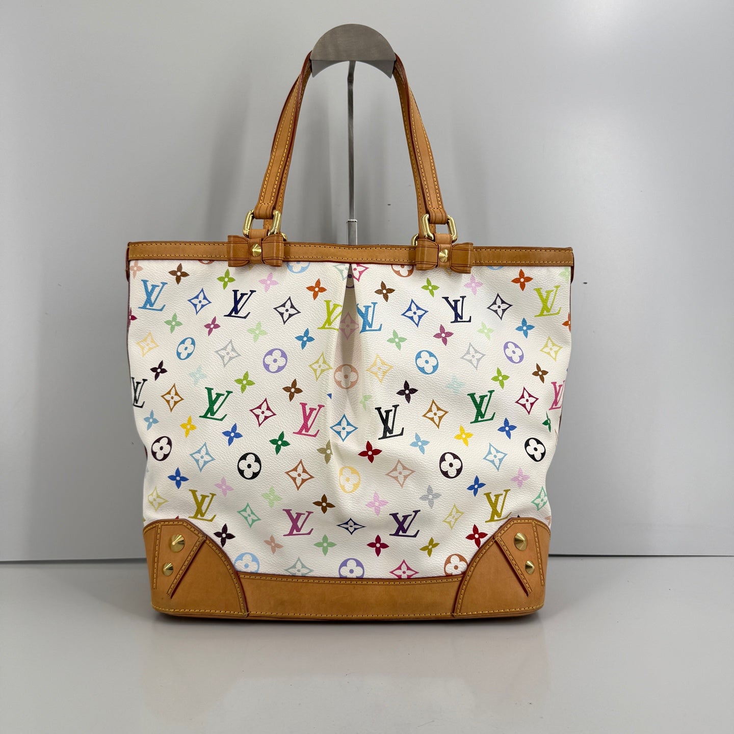 Louis Vuitton - Murakami White Multicolor Palladium Tote - Leather - Multicolour - (Medium)