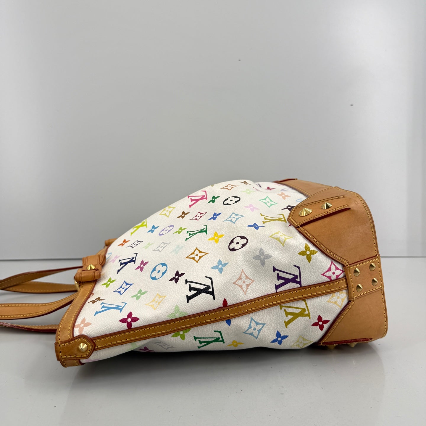 Louis Vuitton - Murakami White Multicolor Palladium Tote - Leather - Multicolour - (Medium)