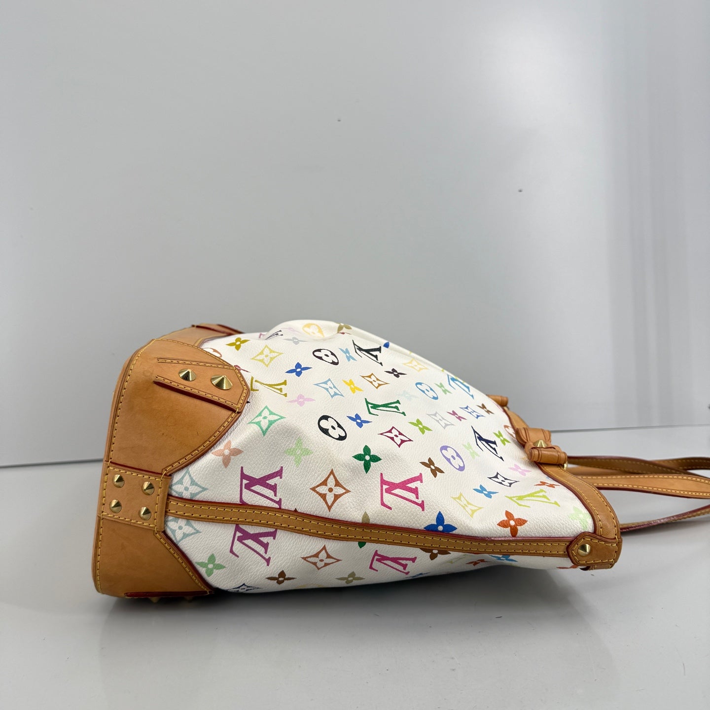 Louis Vuitton - Murakami White Multicolor Palladium Tote - Leather - Multicolour - (Medium)
