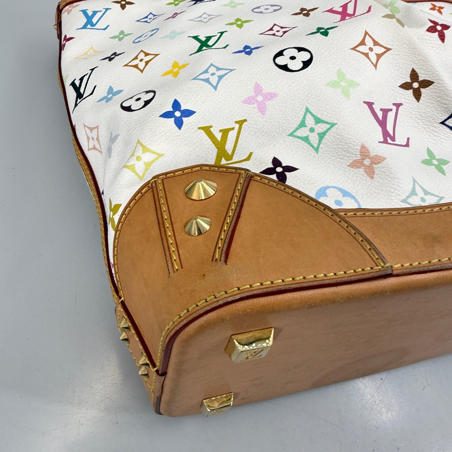 Louis Vuitton - Murakami White Multicolor Palladium Tote - Leather - Multicolour - (Medium)
