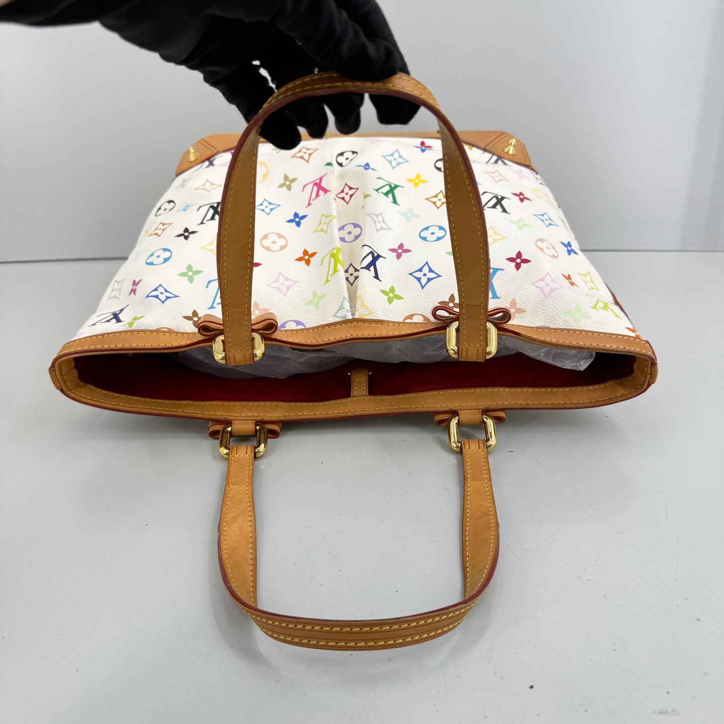 Louis Vuitton - Murakami White Multicolor Palladium Tote - Leather - Multicolour - (Medium)