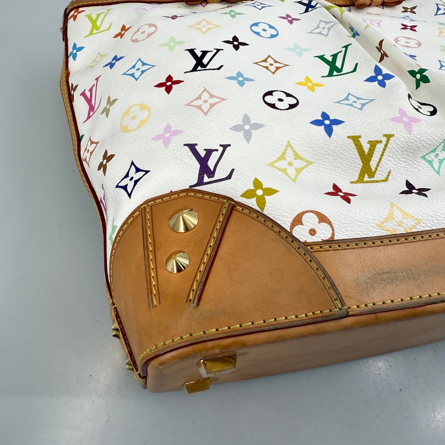 Louis Vuitton - Murakami White Multicolor Palladium Tote - Leather - Multicolour - (Medium)