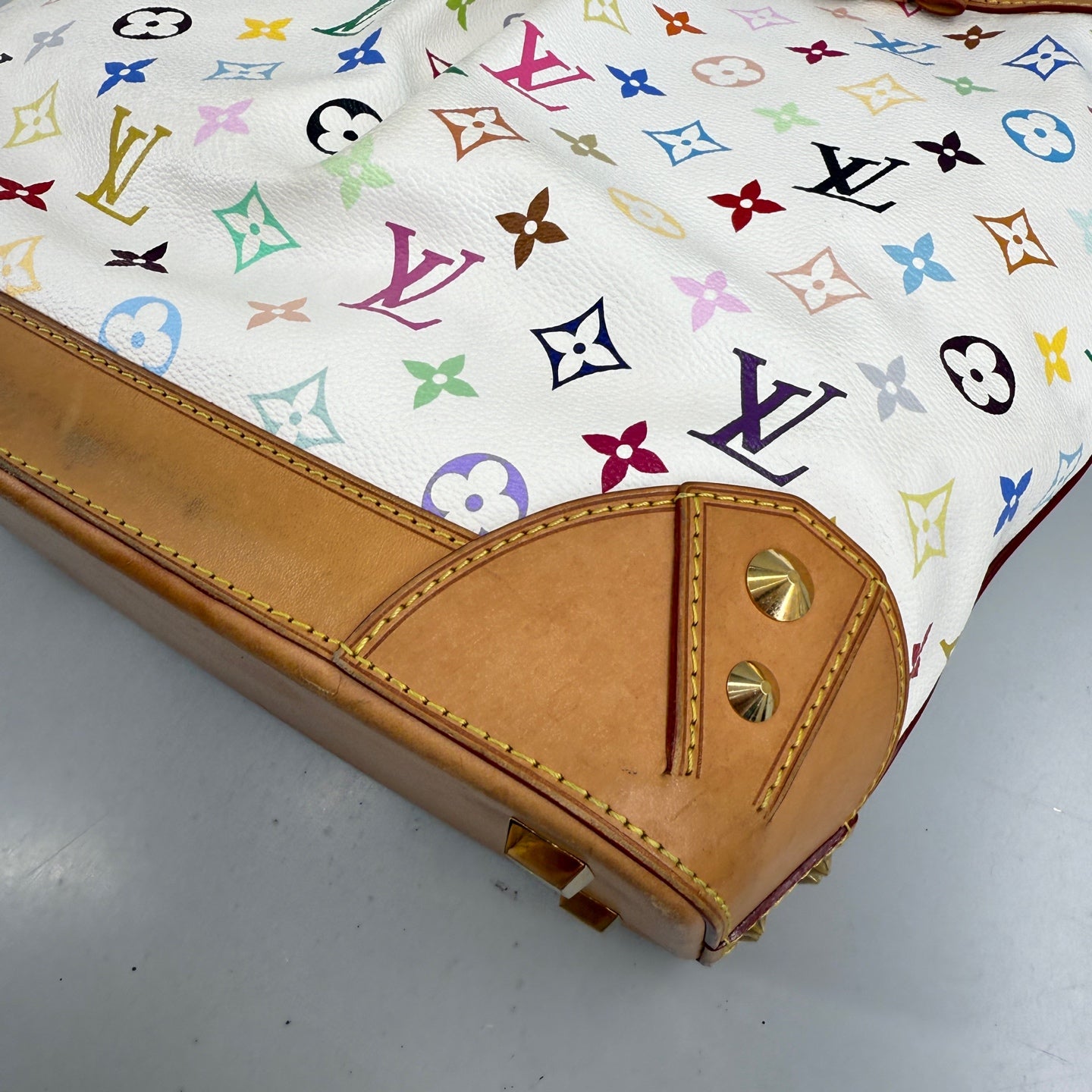 Louis Vuitton - Murakami White Multicolor Palladium Tote - Leather - Multicolour - (Medium)