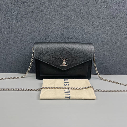 Louis Vuitton - MyLockme Chain Bag - Grained leather - Black - (mini)