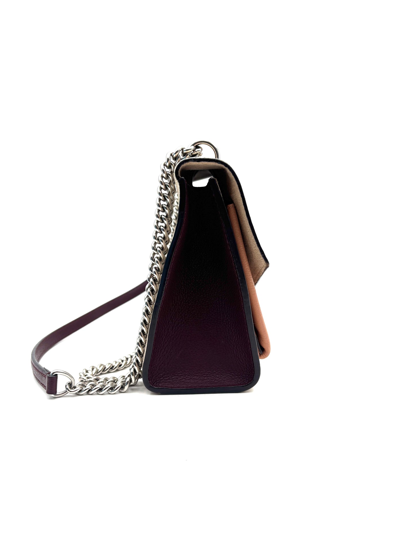 Louis Vuitton - MyLockme Envelope Bag - Grained cowhide leather - Beige, Light Brown, and Burgundy with Silver-Tone Hardware - (small)