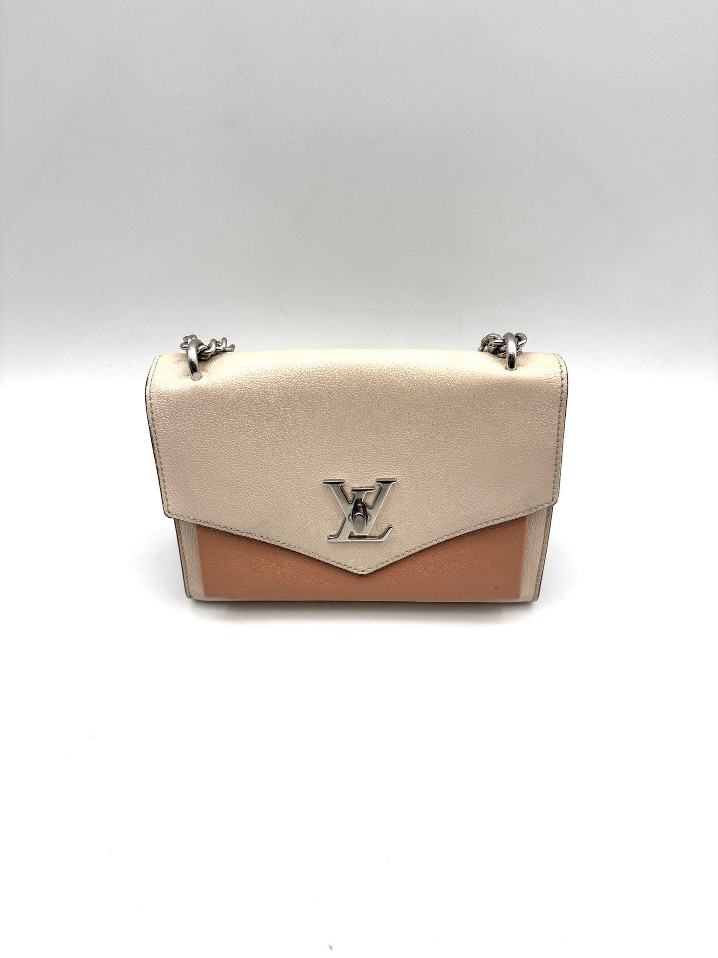 Louis Vuitton - Mylockme - Grained cowhide leather - Beige, Cream, and Burgundy - (Small)