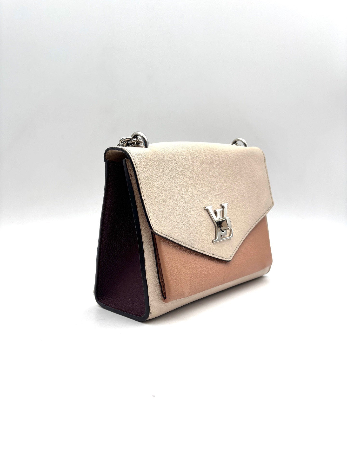 Louis Vuitton - Mylockme - Grained cowhide leather - Beige, Cream, and Burgundy - (Small)
