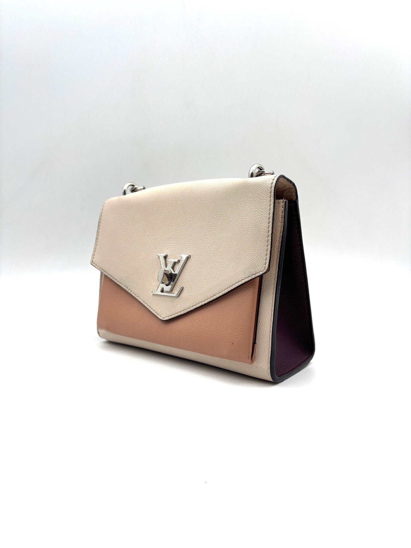 Louis Vuitton - Mylockme - Grained cowhide leather - Beige, Cream, and Burgundy - (Small)