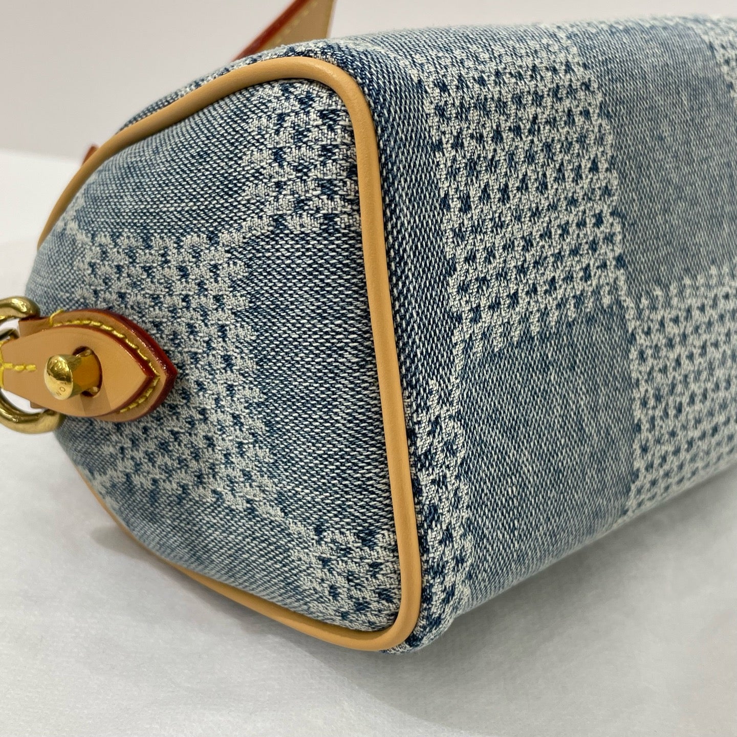 Louis Vuitton - Nano Speedy - Denim and Vachetta leather - Blue - (mini)