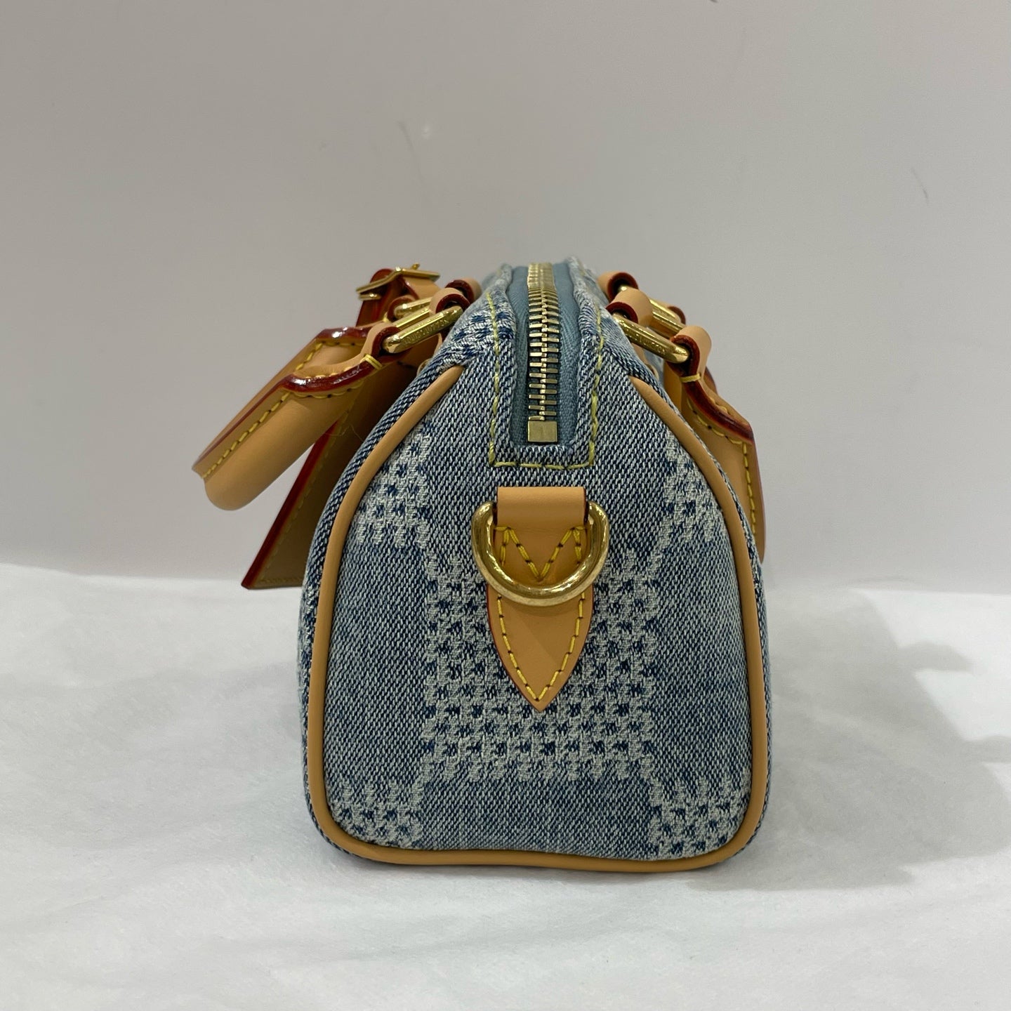 Louis Vuitton - Nano Speedy - Denim and Vachetta leather - Blue - (mini)
