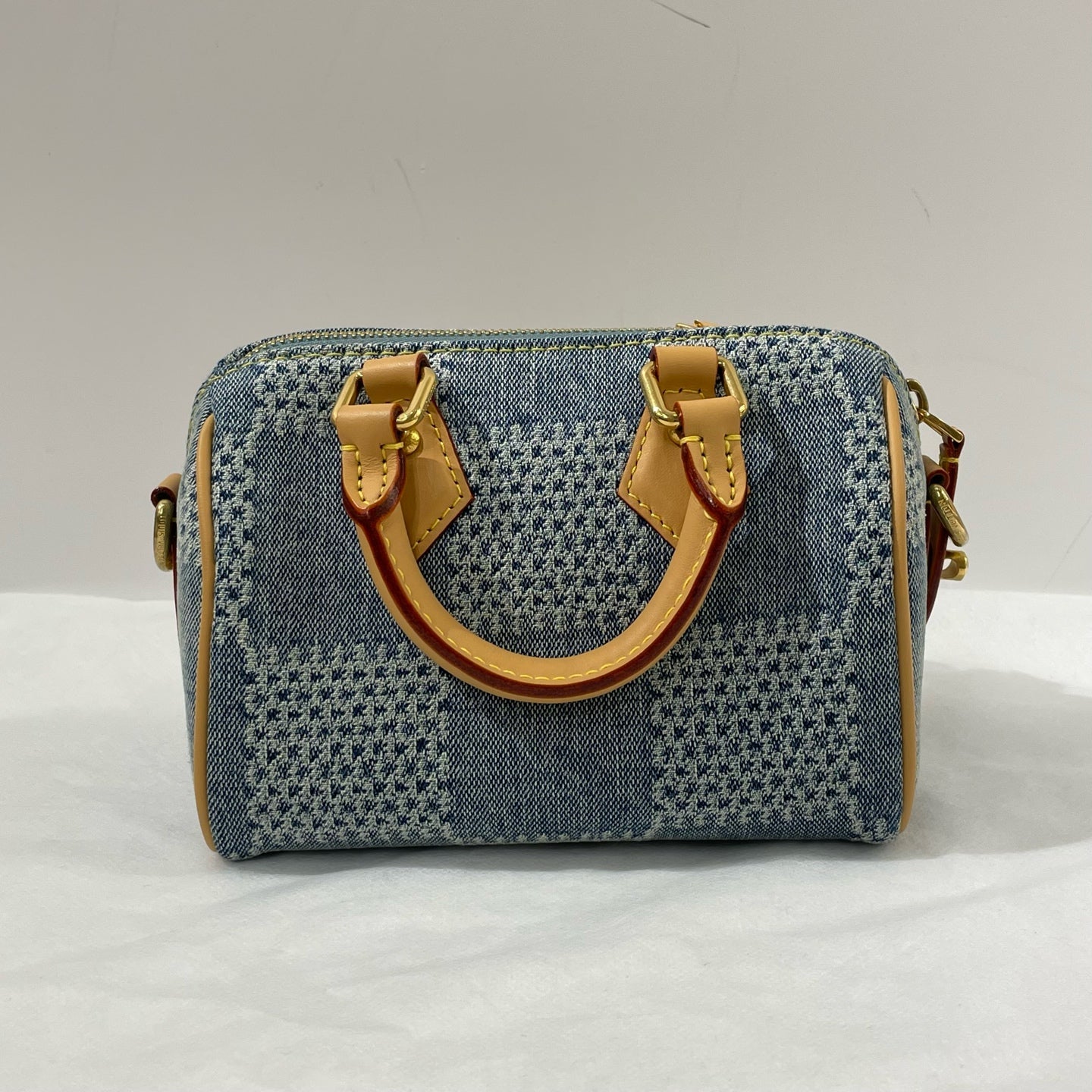 Louis Vuitton - Nano Speedy - Denim and Vachetta leather - Blue - (mini)