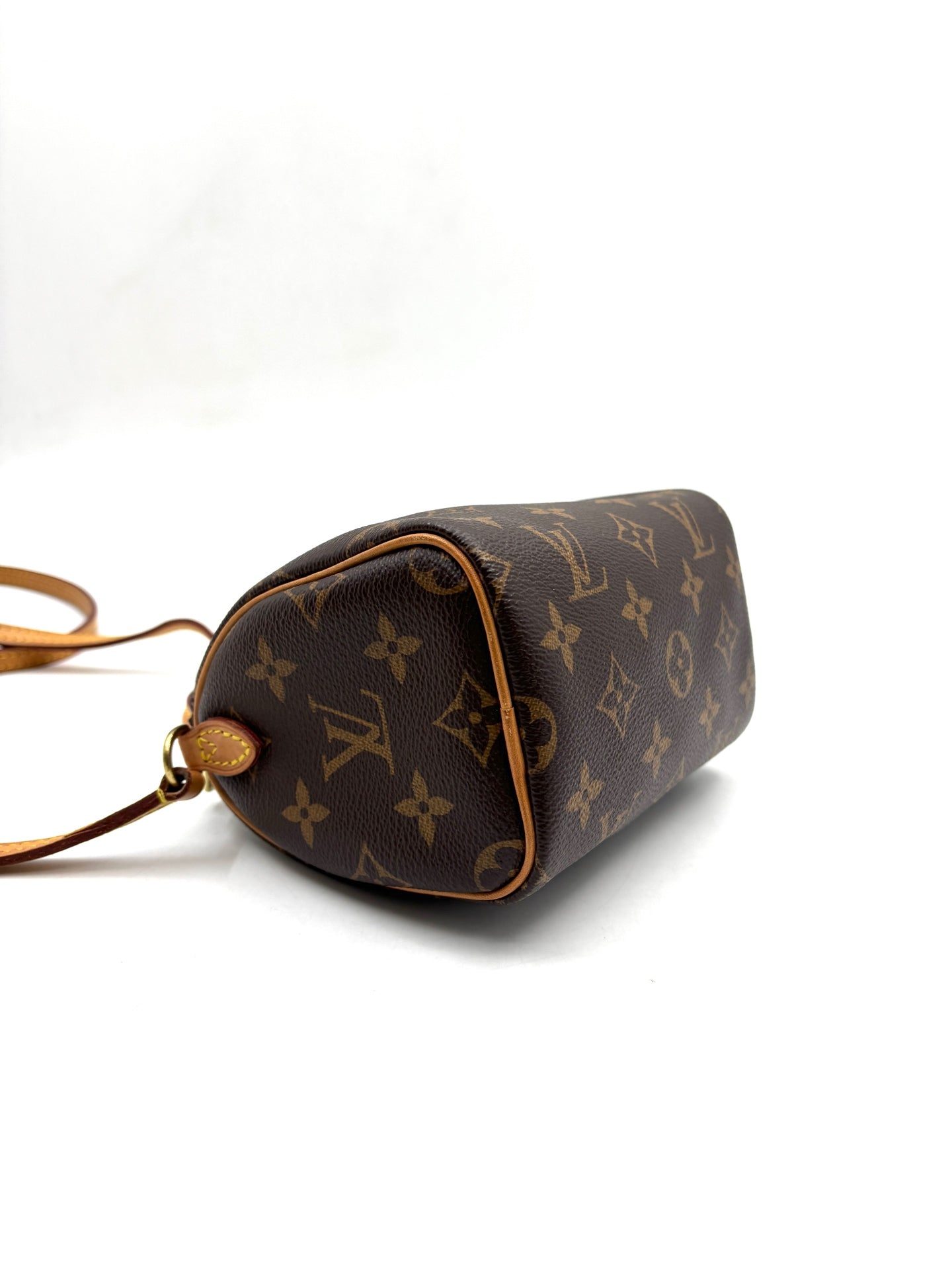 Louis Vuitton - Nano Speedy - Monogram coated canvas with natural cowhide leather trim - Brown - (mini)