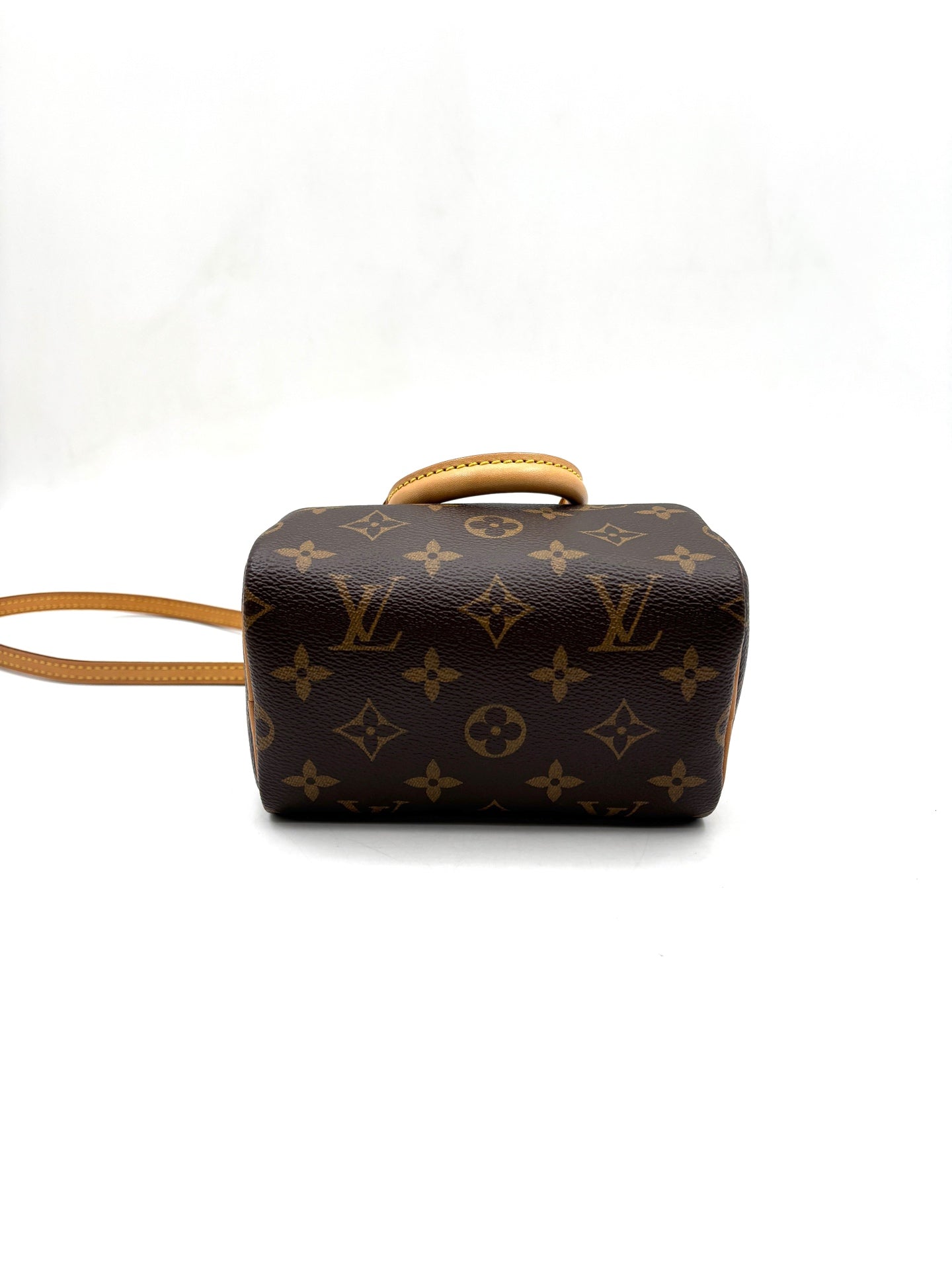 Louis Vuitton - Nano Speedy - Monogram coated canvas with natural cowhide leather trim - Brown - (mini)
