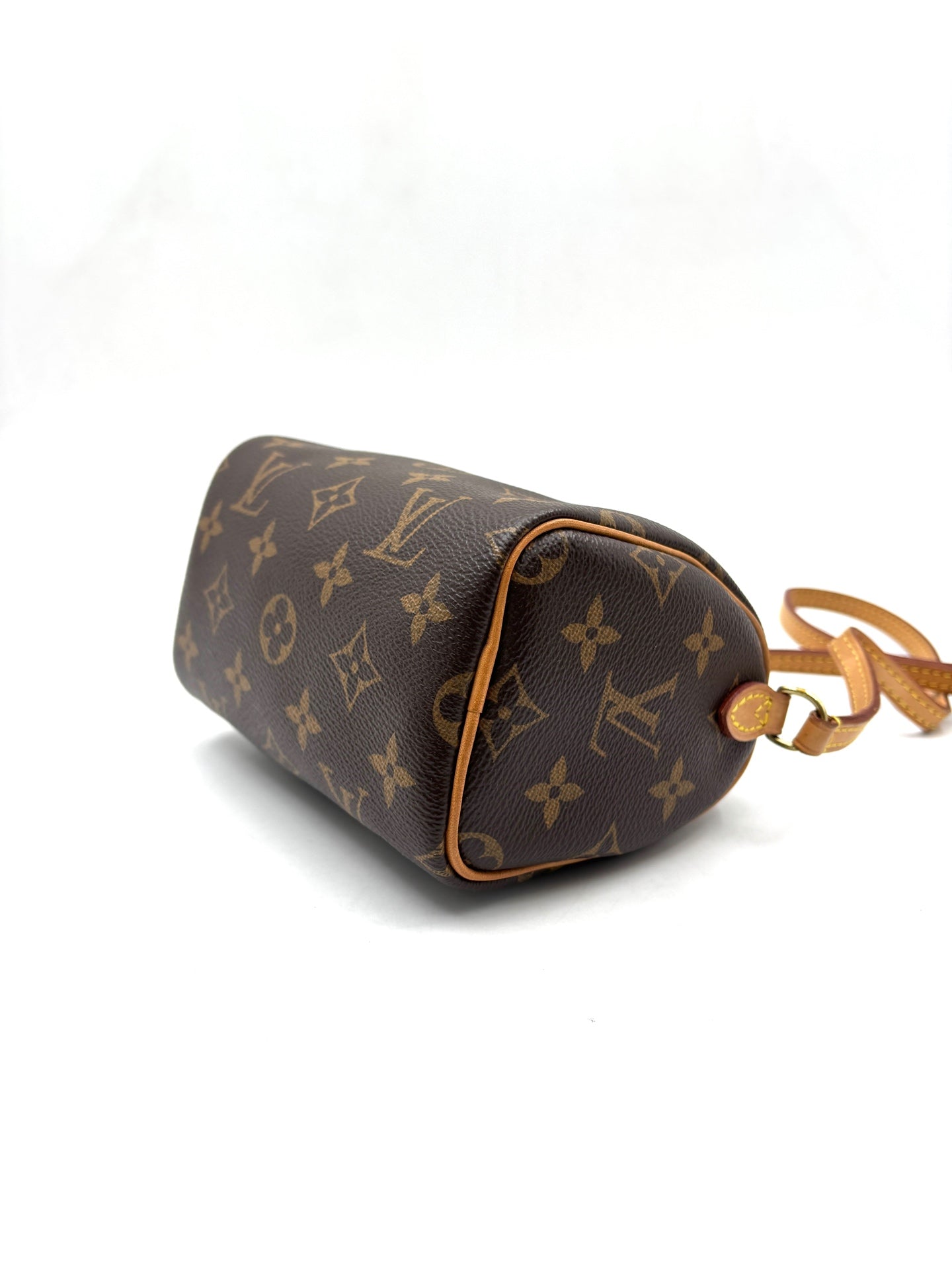 Louis Vuitton - Nano Speedy - Monogram coated canvas with natural cowhide leather trim - Brown - (mini)