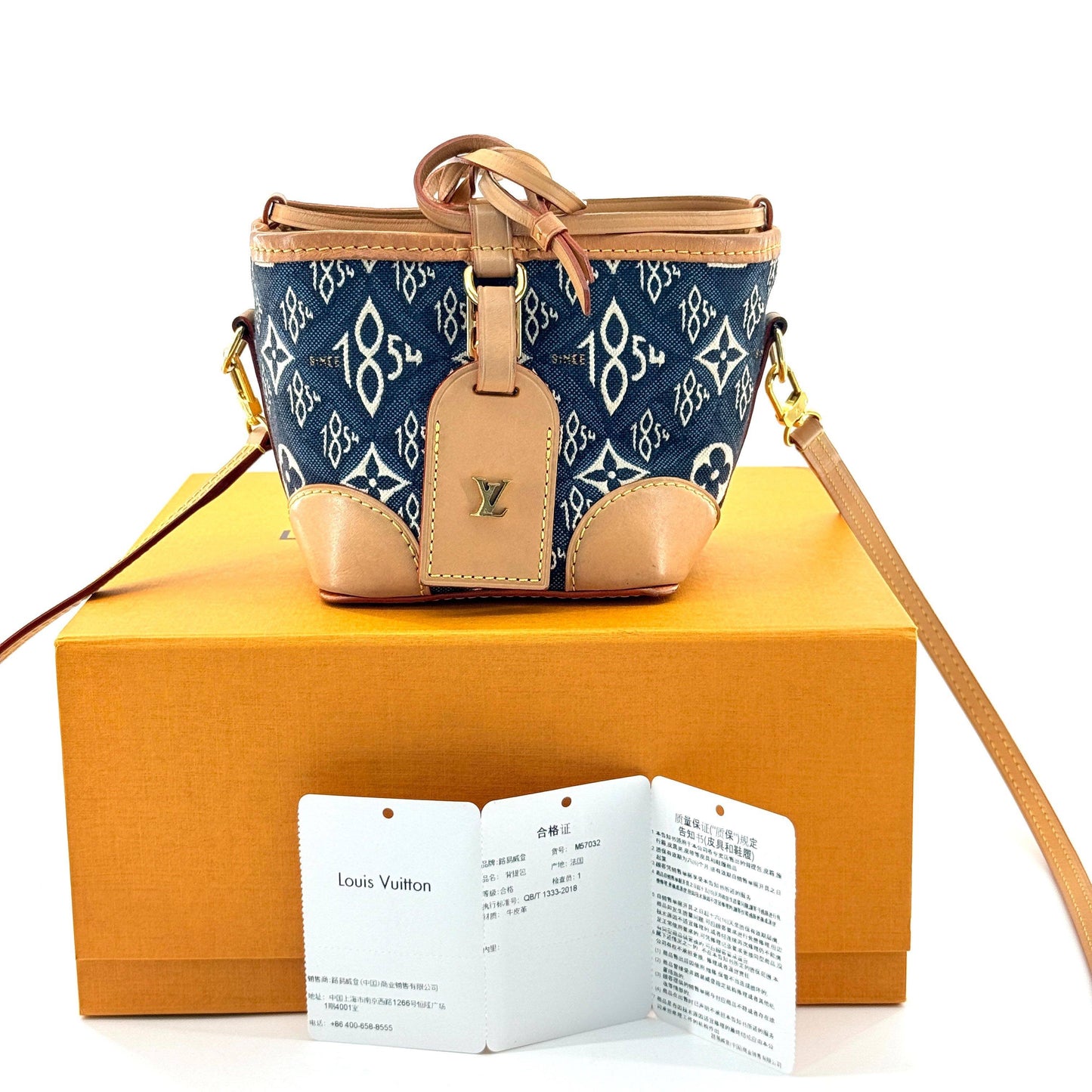 Louis Vuitton - Neo Purse - Denim and Vachetta leather - Blue with Tan Vachetta - (Mini)