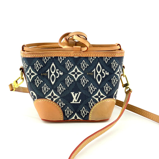 Louis Vuitton - NeoNoe Bucket Bag - Denim jacquard with natural Vachetta leather trim - Blue - (mini)