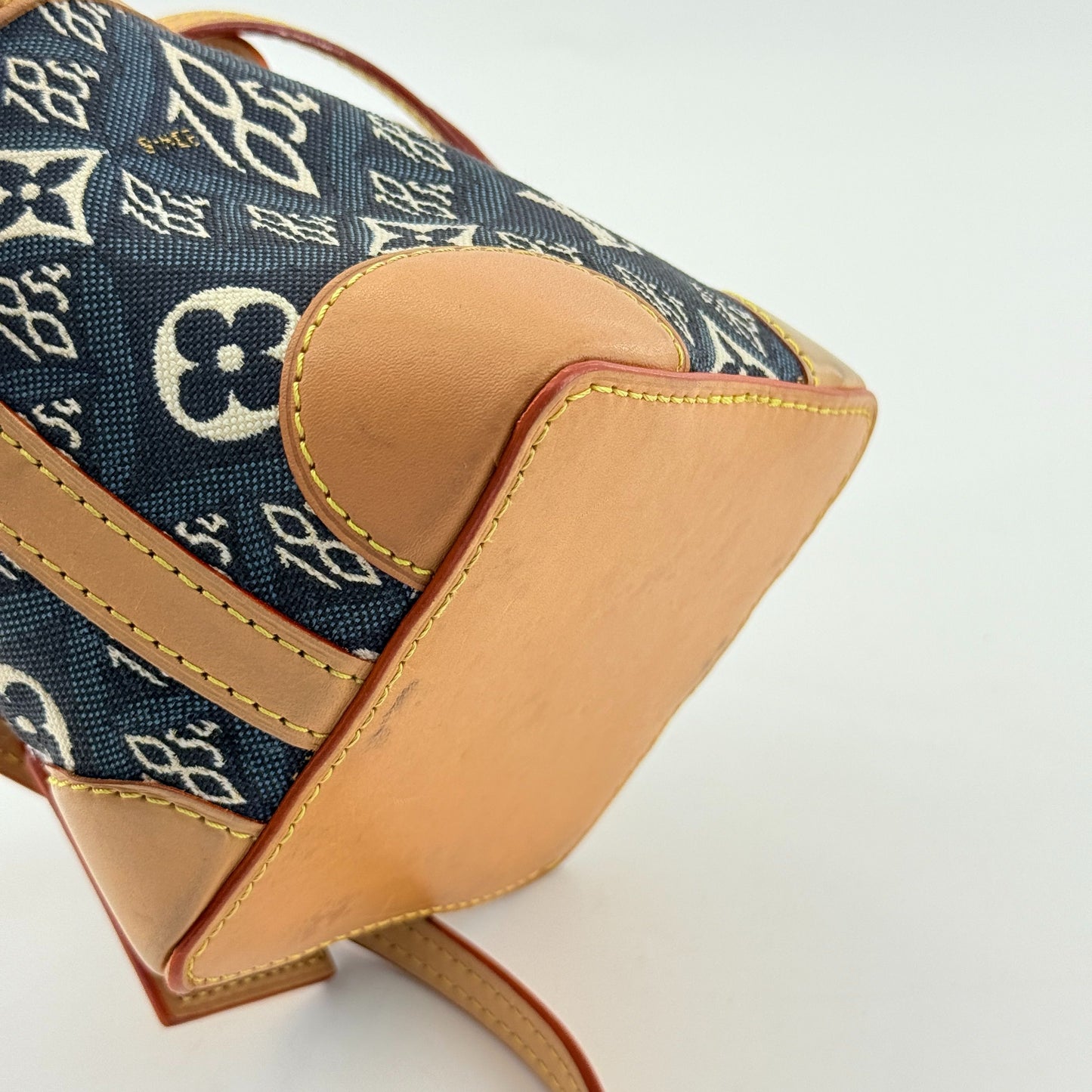Louis Vuitton - NeoNoe Bucket Bag - Denim jacquard with natural Vachetta leather trim - Blue - (mini)