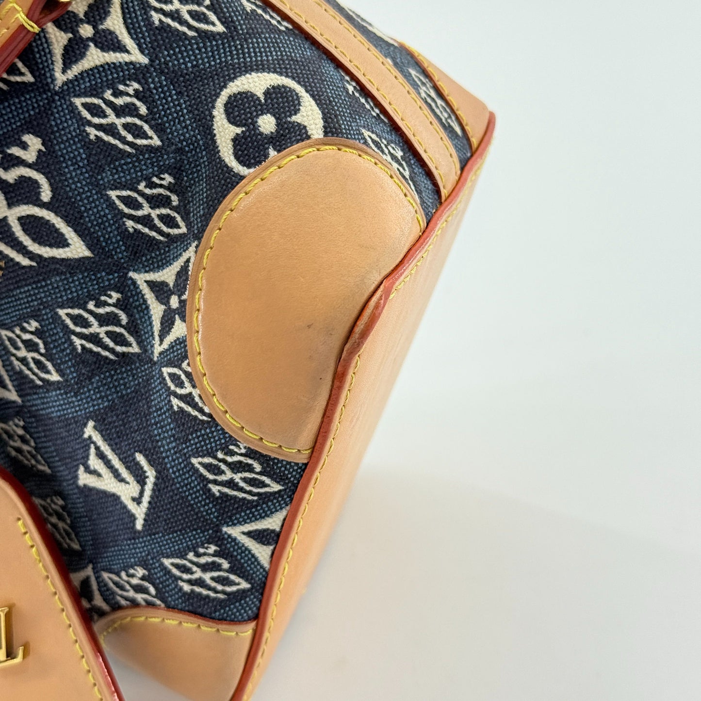 Louis Vuitton - NeoNoe Bucket Bag - Denim jacquard with natural Vachetta leather trim - Blue - (mini)