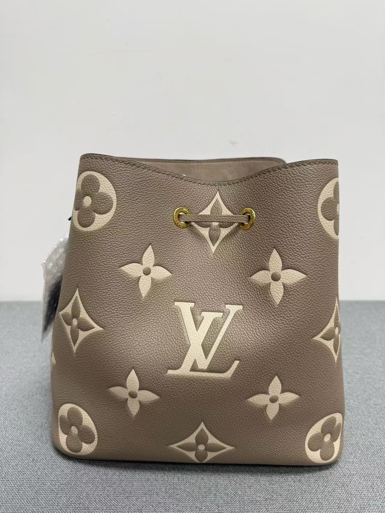 Louis Vuitton - NéoNoé MM - Monogram Empreinte Leather - Taupe / Elephant Grey with Cream Monogram - (Medium)