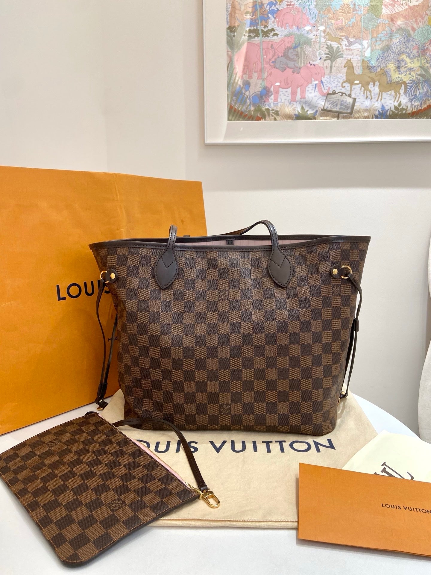 Louis Vuitton - Neverfull - Cloth - Brown - (medium)