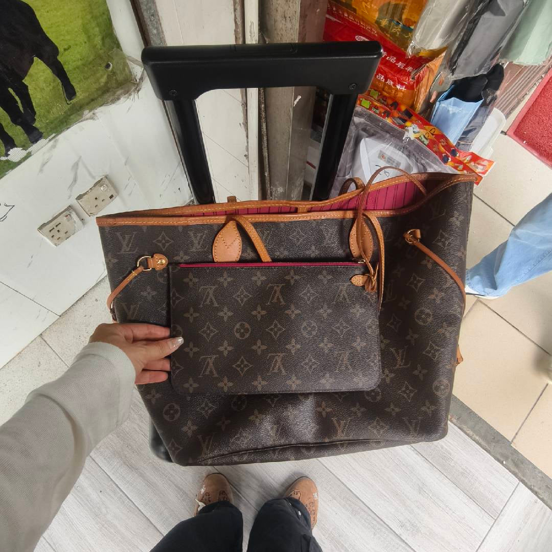 Louis Vuitton - Neverfull - Cloth - Brown - (medium)