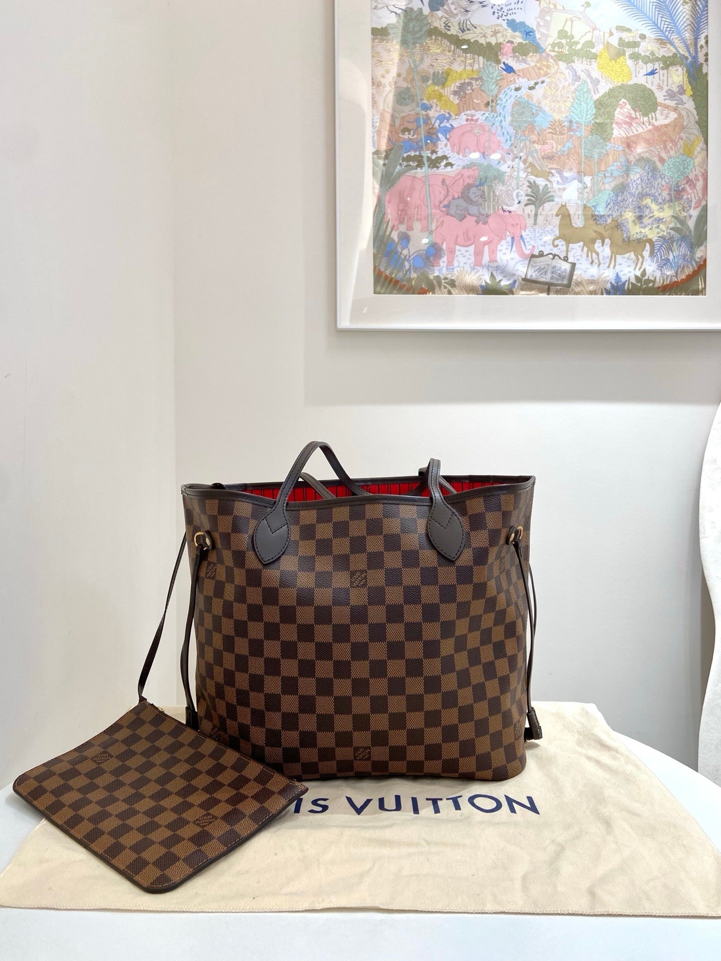 Louis Vuitton - Neverfull - Cloth - Brown - (medium)
