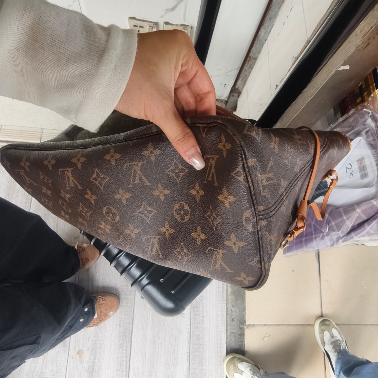 Louis Vuitton - Neverfull - Cloth - Brown - (medium)