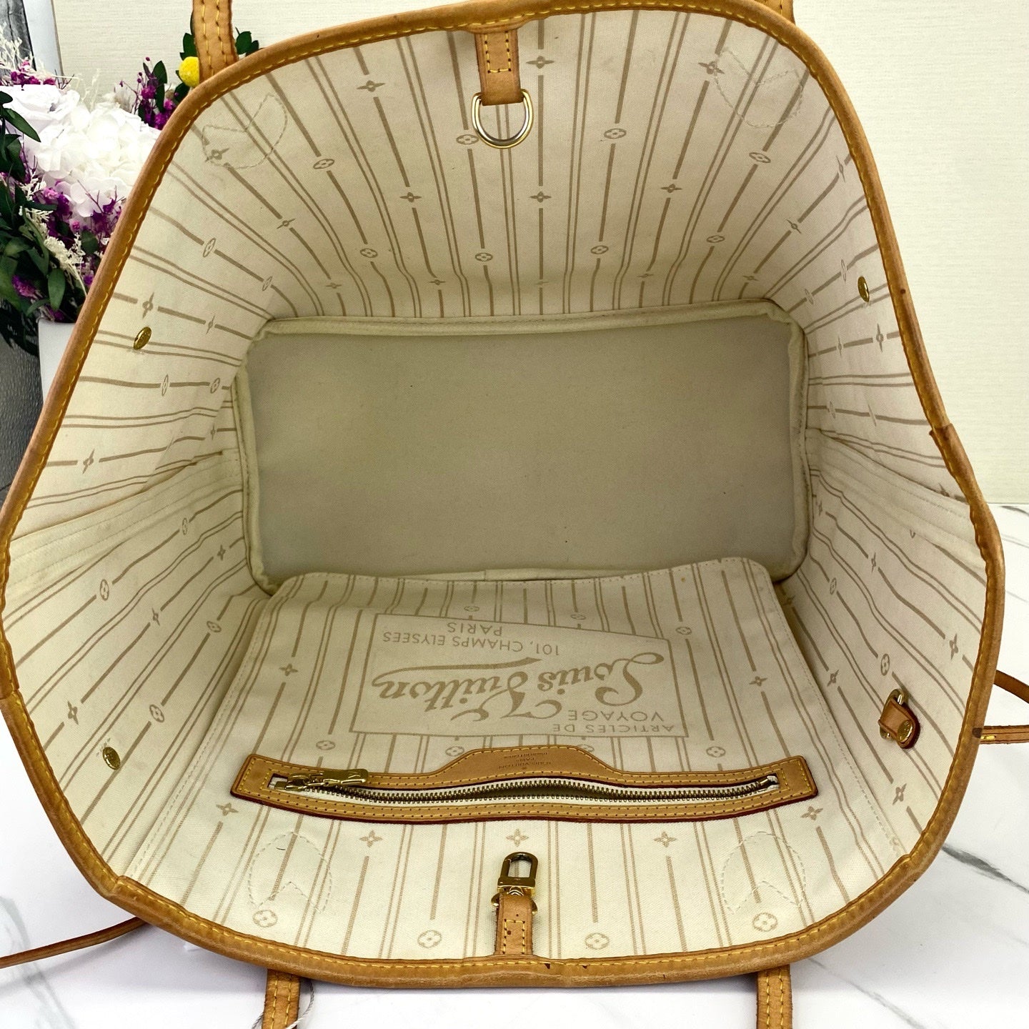 Louis Vuitton - Neverfull - Cloth - White - (medium)