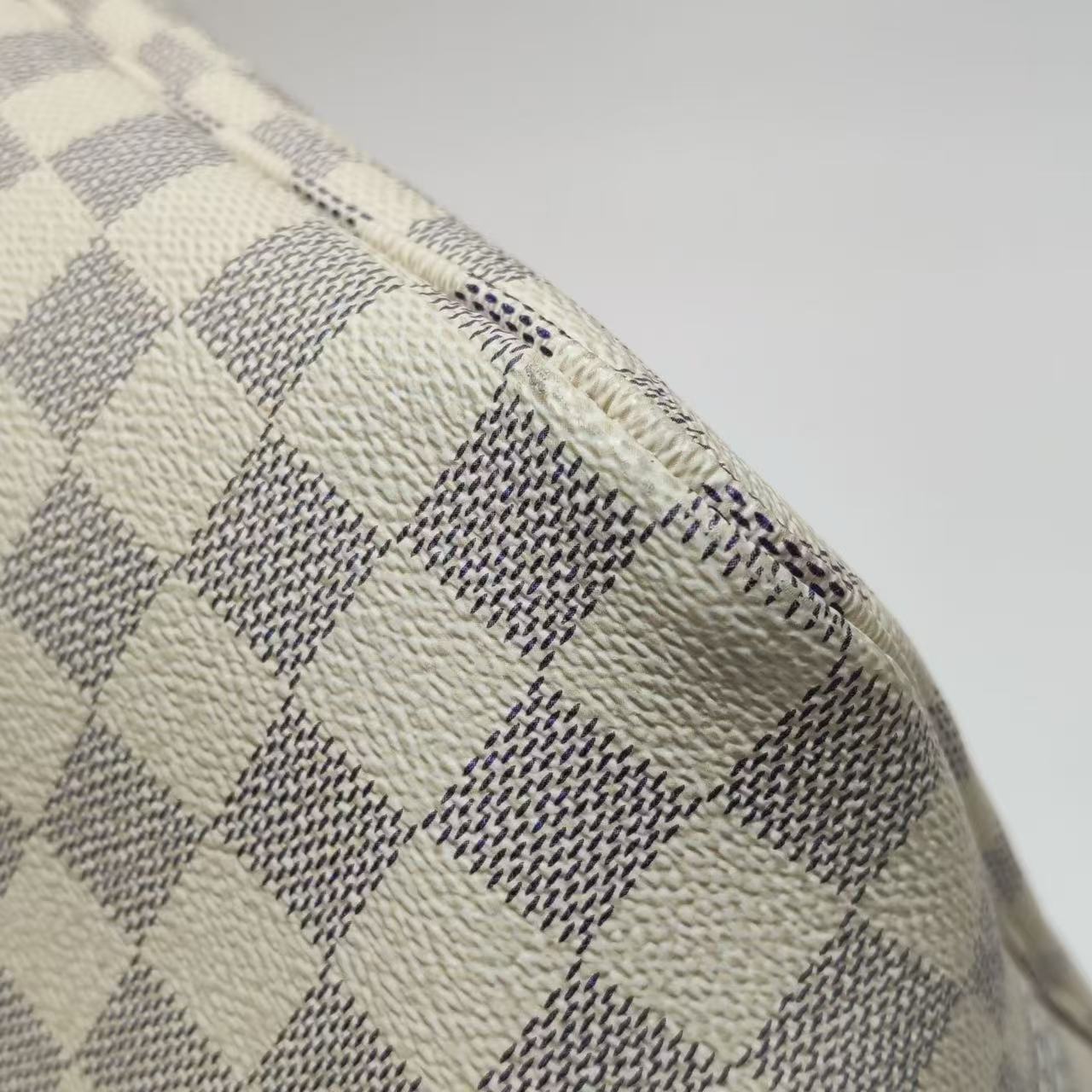 Louis Vuitton - Neverfull GM - Damier Azur coated canvas and Vachetta leather - Beige and White - (Large)