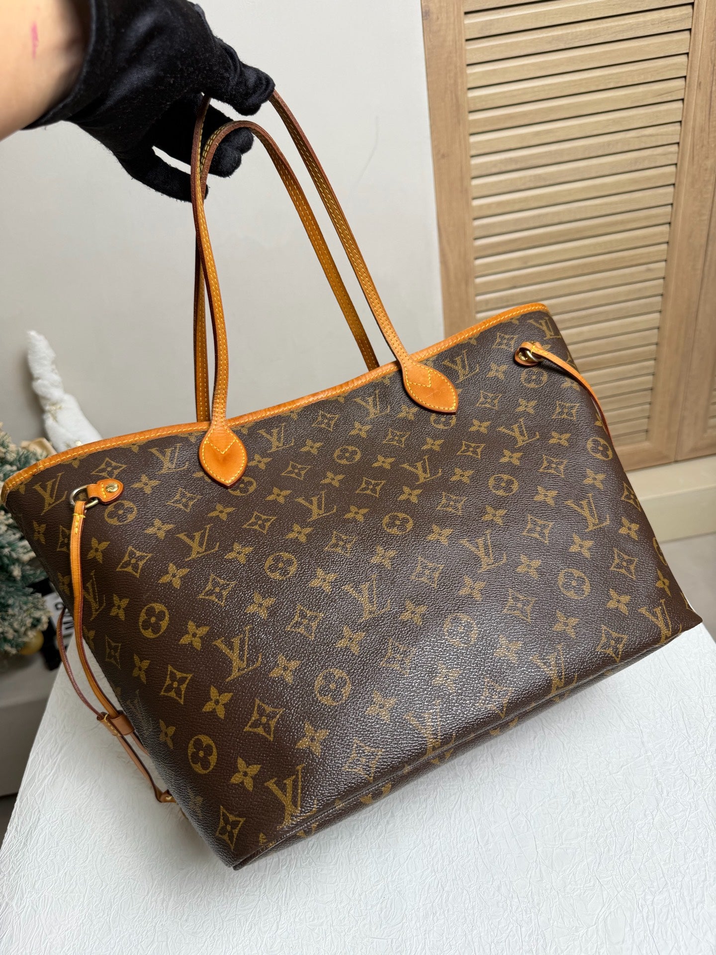 Louis Vuitton - Neverfull - Leather - Brown - (Medium)