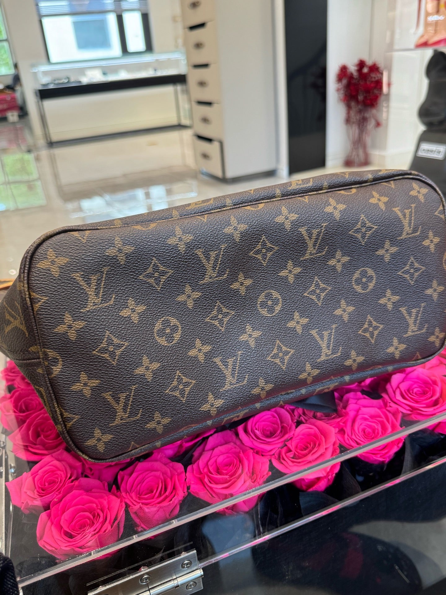 Louis Vuitton - Neverfull - Leather - Brown - (Medium)