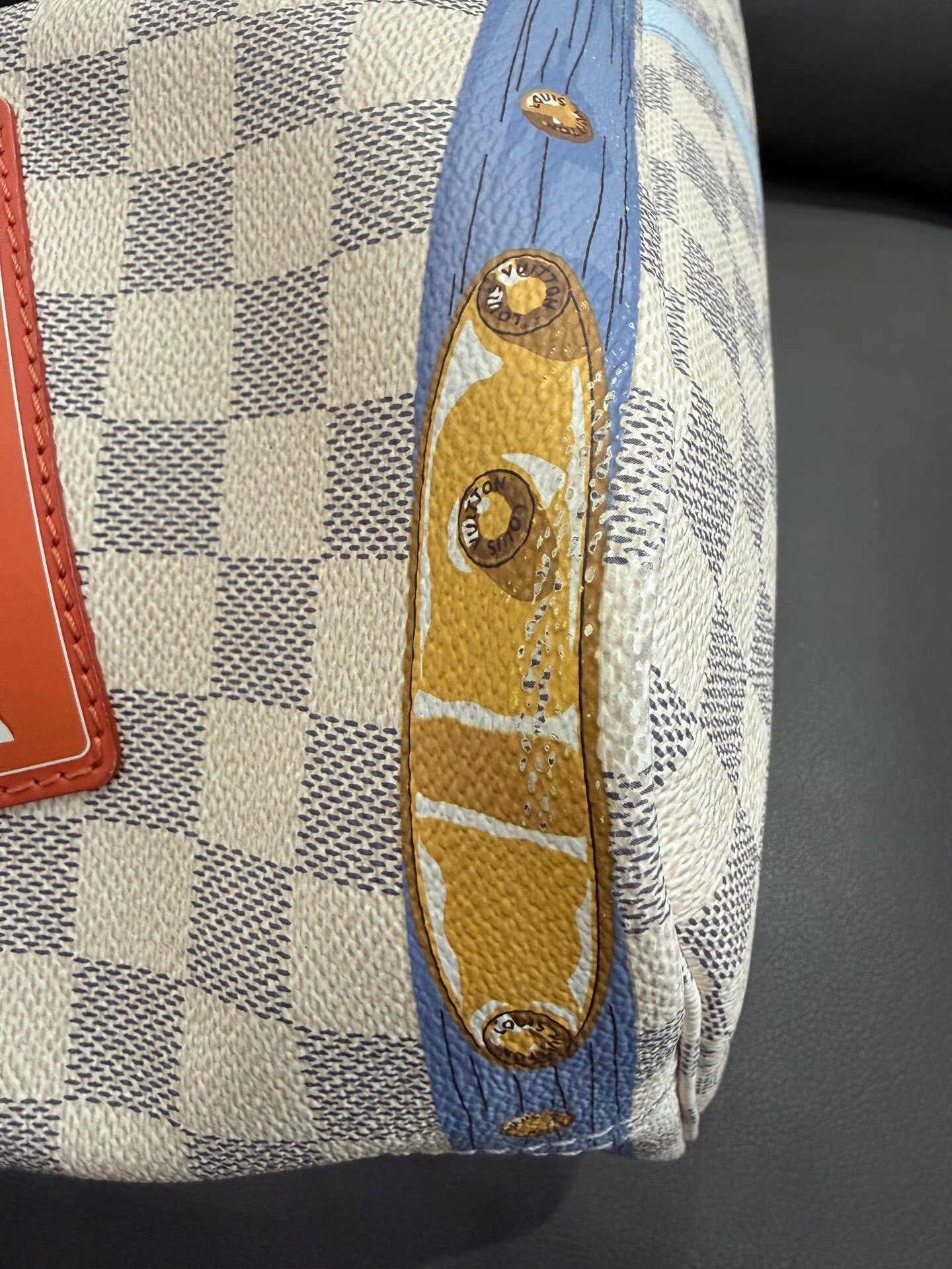Louis Vuitton - Neverfull MM Palace Series Limited Edition - Damier Azur coated canvas with Vachetta leather trim - White, blue, pink, yellow, red, tan - (Medium)